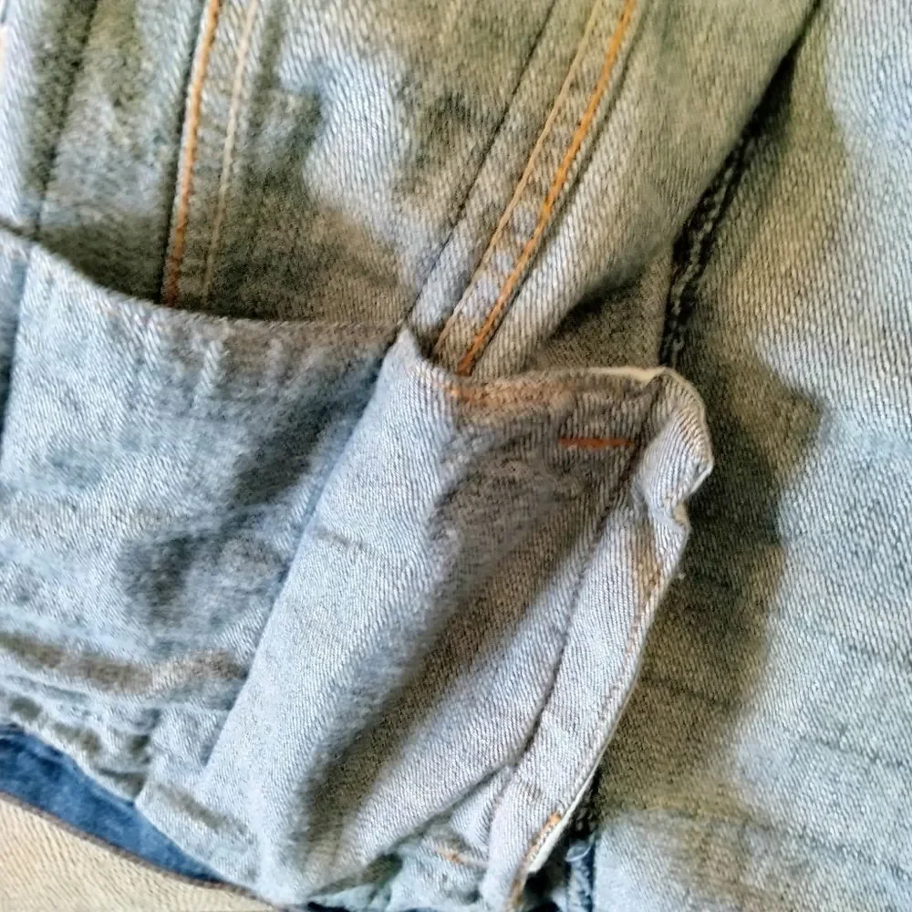 Basic Code Denim Vest Size L Patches Back Panel Freedom - Picture 7 of 7